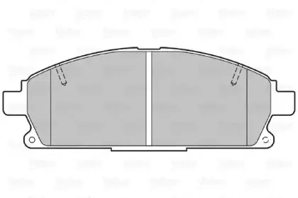 301452 VALEO Комплект тормозных колодок, дисковый тормоз