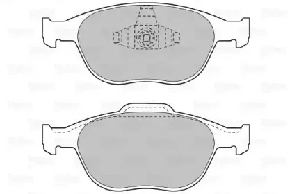 598639 VALEO Комплект тормозных колодок, дисковый тормоз