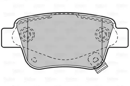 598812 VALEO Комплект тормозных колодок, дисковый тормоз