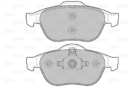 598471 VALEO Комплект тормозных колодок, дисковый тормоз