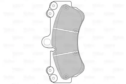 598655 VALEO Комплект тормозных колодок, дисковый тормоз