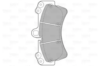 598656 VALEO Комплект тормозных колодок, дисковый тормоз