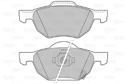 301824 VALEO Комплект тормозных колодок, дисковый тормоз