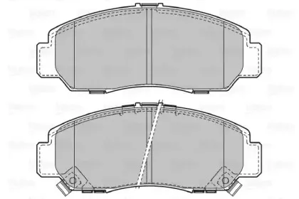 598887 VALEO Комплект тормозных колодок, дисковый тормоз
