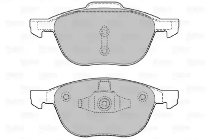 598649 VALEO Комплект тормозных колодок, дисковый тормоз