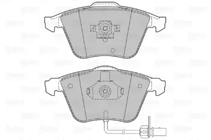 598779 VALEO Комплект тормозных колодок, дисковый тормоз