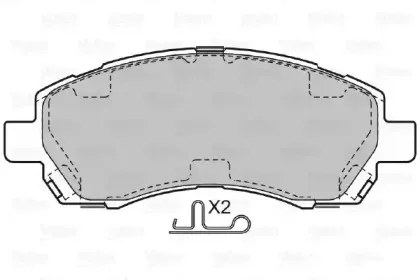 598915 VALEO Комплект тормозных колодок, дисковый тормоз