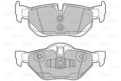 598703 VALEO Комплект тормозных колодок, дисковый тормоз