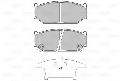 601309 VALEO Комплект тормозных колодок, дисковый тормоз