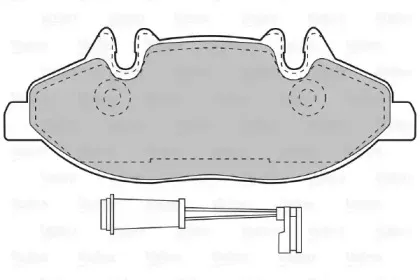 598764 VALEO Комплект тормозных колодок, дисковый тормоз