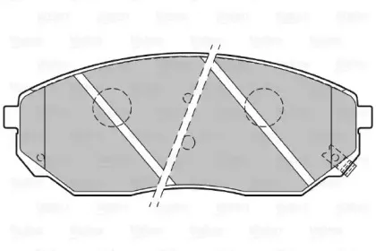 301654 VALEO Комплект тормозных колодок, дисковый тормоз
