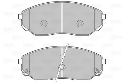 598654 VALEO Комплект тормозных колодок, дисковый тормоз
