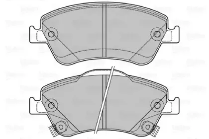 601040 VALEO Комплект тормозных колодок, дисковый тормоз
