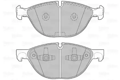 601128 VALEO Комплект тормозных колодок, дисковый тормоз