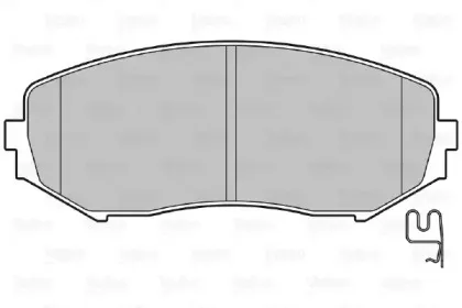 598877 VALEO Комплект тормозных колодок, дисковый тормоз