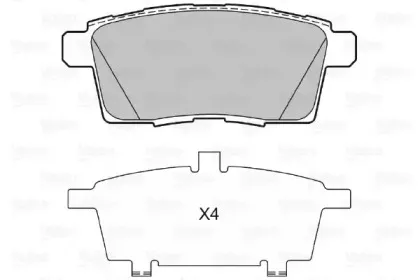 601336 VALEO Комплект тормозных колодок, дисковый тормоз