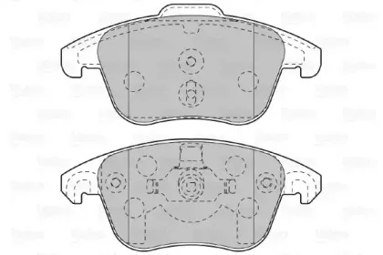 598998 VALEO Комплект тормозных колодок, дисковый тормоз