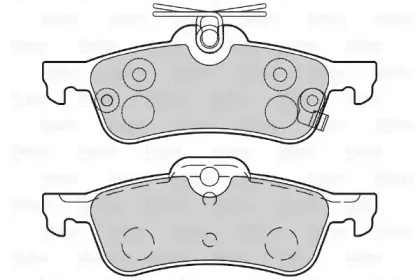 601028 VALEO Комплект тормозных колодок, дисковый тормоз