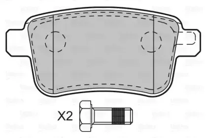 601011 VALEO Комплект тормозных колодок, дисковый тормоз
