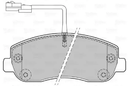 601150 VALEO Комплект тормозных колодок, дисковый тормоз