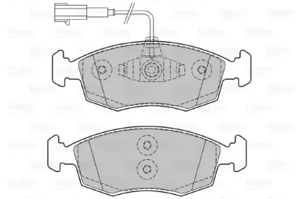 601298 VALEO Комплект тормозных колодок, дисковый тормоз