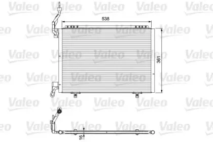 814075 VALEO Конденсатор, кондиционер
