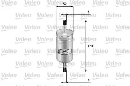 587020 VALEO Топливный фильтр