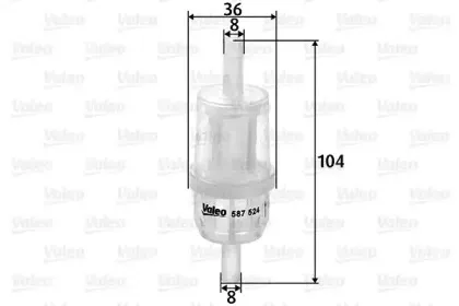 587524 VALEO Топливный фильтр