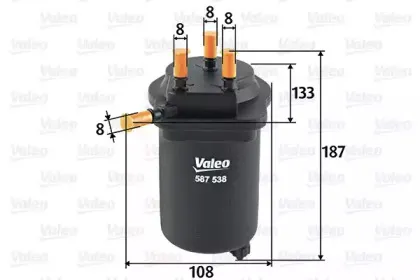 587538 VALEO Топливный фильтр