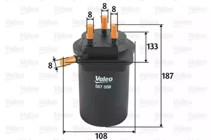 587559 VALEO Топливный фильтр