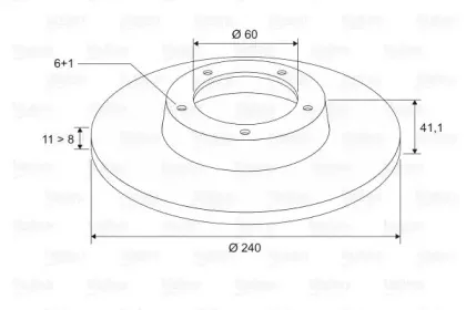 186757 VALEO Тормозной диск