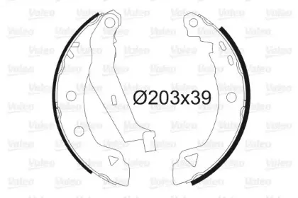 562041 VALEO Комплект тормозных колодок