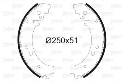 562523 VALEO Комплект тормозных колодок