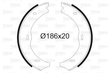 564145 VALEO Комплект тормозных колодок, стояночная тормозная система