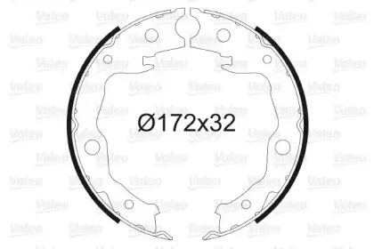 564168 VALEO Комплект тормозных колодок, стояночная тормозная система