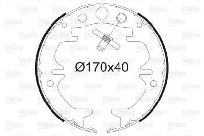 564179 VALEO Комплект тормозных колодок, стояночная тормозная система