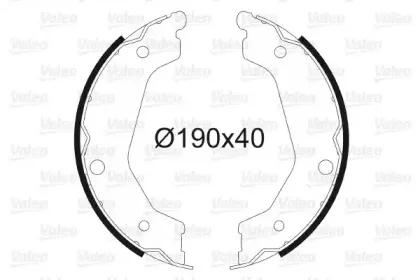 564184 VALEO Комплект тормозных колодок, стояночная тормозная система