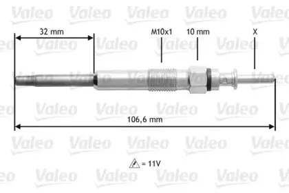 345132 VALEO Свеча накаливания