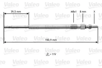 345174 VALEO Свеча накаливания