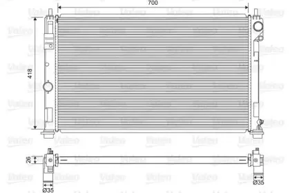 701571 VALEO Радиатор, охлаждение двигателя