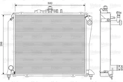 701584 VALEO Радиатор, охлаждение двигателя
