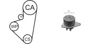 WPK-121203 AIRTEX Водяной насос + комплект зубчатого ремня