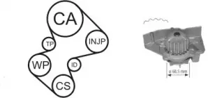 WPK-136105 AIRTEX Водяной насос + комплект зубчатого ремня