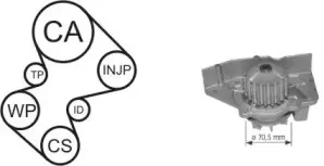 WPK-157901 AIRTEX Водяной насос + комплект зубчатого ремня
