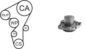 WPK-170201 AIRTEX Водяной насос + комплект зубчатого ремня