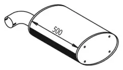 28398 DINEX Средний / конечный глушитель ОГ