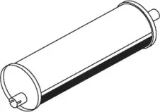 50391 DINEX Средний / конечный глушитель ОГ