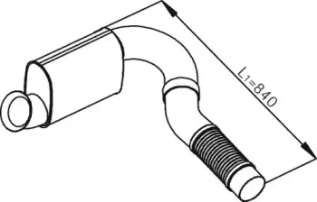 54184 DINEX Предглушитель выхлопных газов