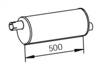 62307 DINEX Средний глушитель выхлопных газов