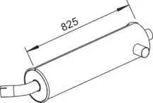 64316 DINEX Средний / конечный глушитель ОГ